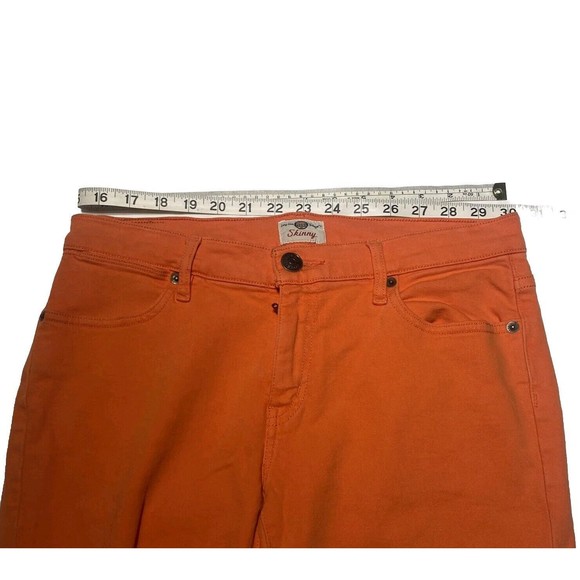 Fossil Skinny Jeans Womens Size 26 (30") Washed Orange Bright - Picture 7 of 16